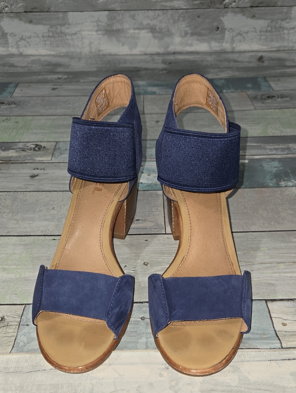 Sorel Blue Heeled Sandals Size 11